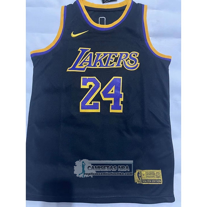 Camiseta Nino Los Angeles Lakers Kobe Bryant NO 24 Earned 2021-22 Negro